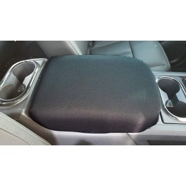 Car Console Covers Plus Made in USA Neoprene Auto Armrest Center Console Cover Designed for Nissan Titan Fixed Center Console 2016-2020 Black