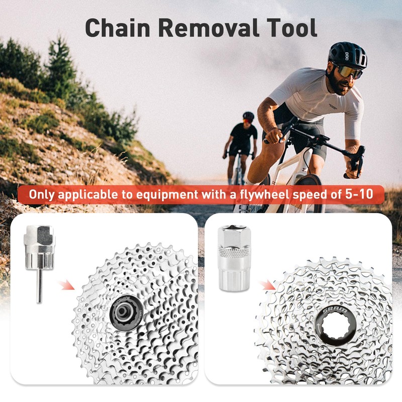 MIYUANGKJ Bicycle Chain Whip Cassette Puller Sprocket Puller and Puller