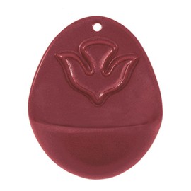 FRITZ COX Ceramic Holy Kettle | With Dove Symbol | Traditional Holy Pool for Home | Red | 10 cm