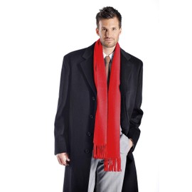 Cashmere Boutique Unisex 100% Pure Cashmere Scarf - Soft, Luxury Lightweight, Perfect for Daily Wear or Any Occasion - Crimson Red, 12" x 60"