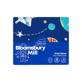 Bloomsbury Mill - Space, Rocket & Planet - Two Cushion Covers (Additional) - 50 cm x 75 cm