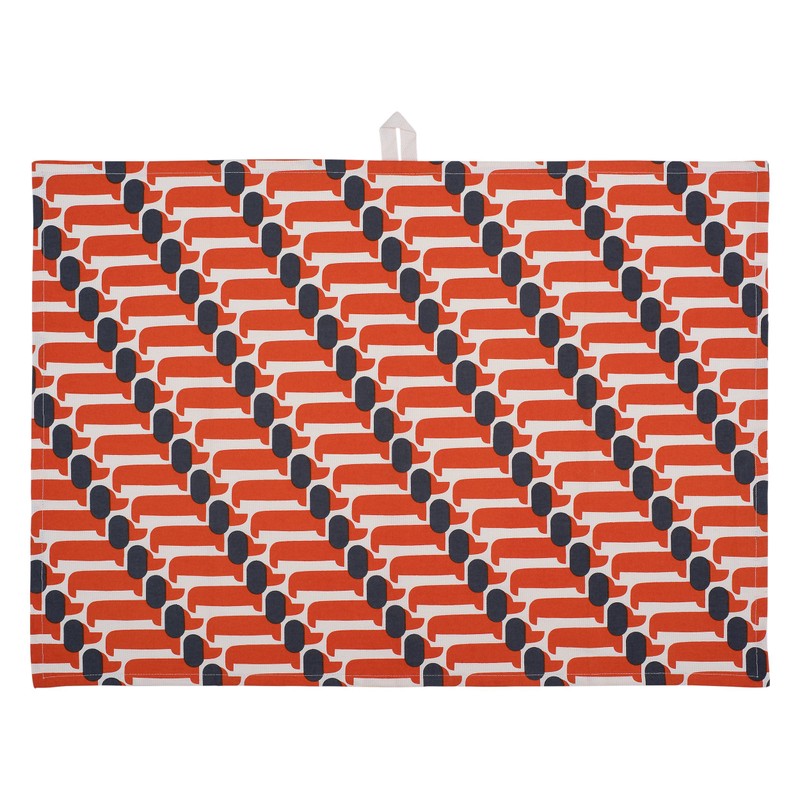 Orla Kiely | Set of 2 Teatowels in Persimmon |