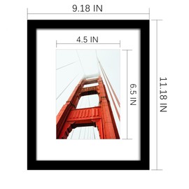 Wiscet 8x10 Picture Frame Set of 3, Display Pictures 5x7 with Mat or 8 x 10 Without Mat, Photo Frame for Wall Mounting or Tabletop Display, Black