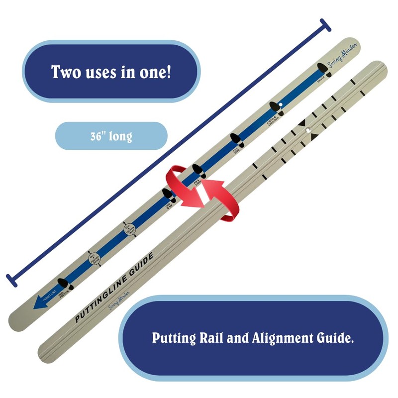 Swing Minder Putting Rail & Golf Stance Training Aid 2-in-1