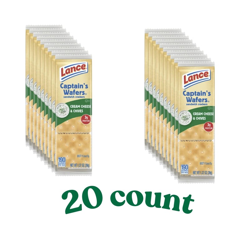 Lance Captain's Wafers, Cream Cheese and Chives (20 pk.), Indulge