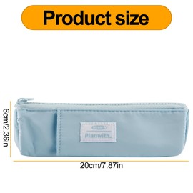 Thyonta Lightweight Mini Stretch Pencil Stationery Pouch Waterproof and Portable Reading Strap Pencil Case Suitable for Office Outdoor Makeup（Blue）