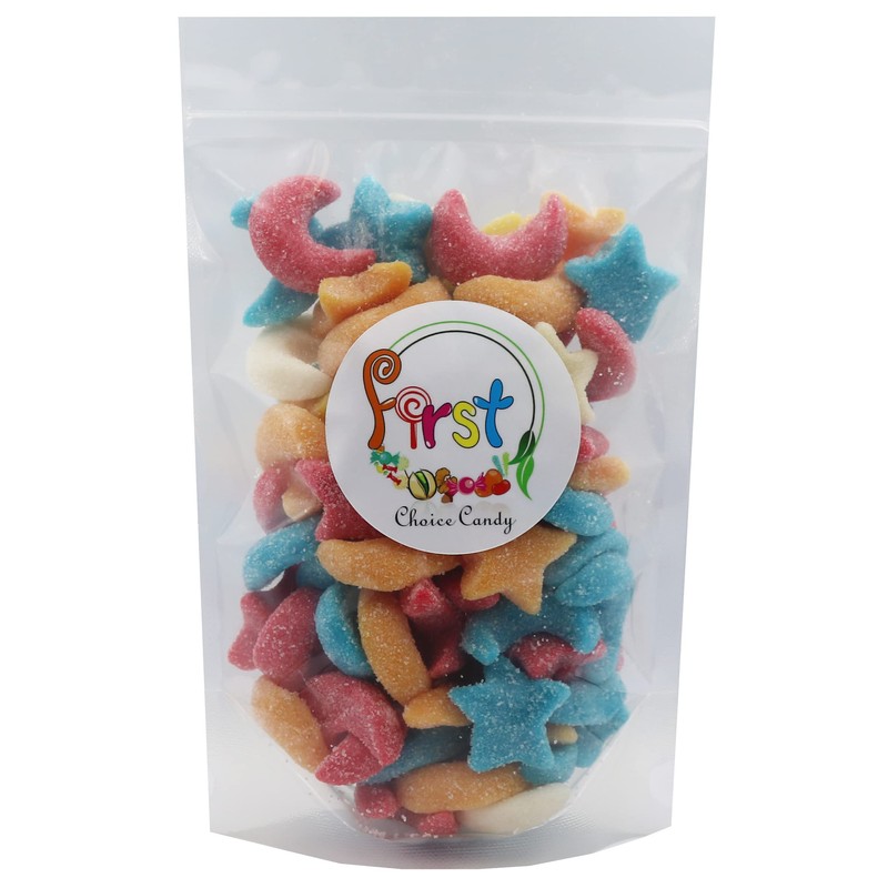 FirstChoiceCandy Gummy Glittery Sour Stars and Moons (5 LB)