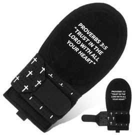 Geyoga Christian Sliding Mitt Cross Baseball Softball Religious Glove Sliding Mitt Baseball Guard Accessories and Protective Gear Left/Right Hands - Hand and Wrist Protection(Adult,Proverbs 3：5)