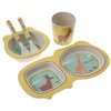 5 pcs set Eco friendly Bamboo Fiber Cartoon Children Tableware
