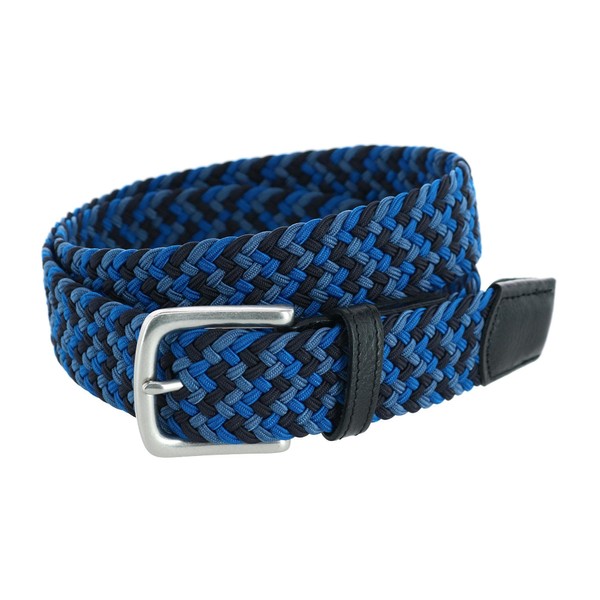 Trafalgar Chandler Cinturón elástico tejido mixto para hombre, azul Mix,