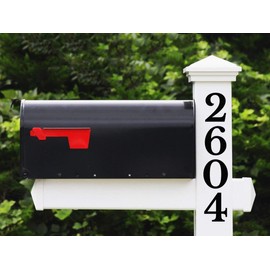 Yellow - Vertical Numbers Vinyl Decal - 8 inch Tall Numbers - Custom Mailbox House Address Die Cut Sticker - Libre