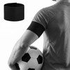 4Pcs 13.58x2.76in Arm Band Soccer Armband Black Elastic Exercise Armband