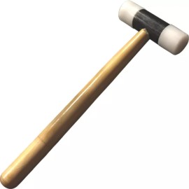 FindingKing Dual Headed Nylon Jewelry Hammer Mallet 10 Inch Solid Wood Handle 1 Inch Face