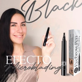 JYE Pincel Jye Boligrafo Efect Microblading  Color Negro Eyebrow