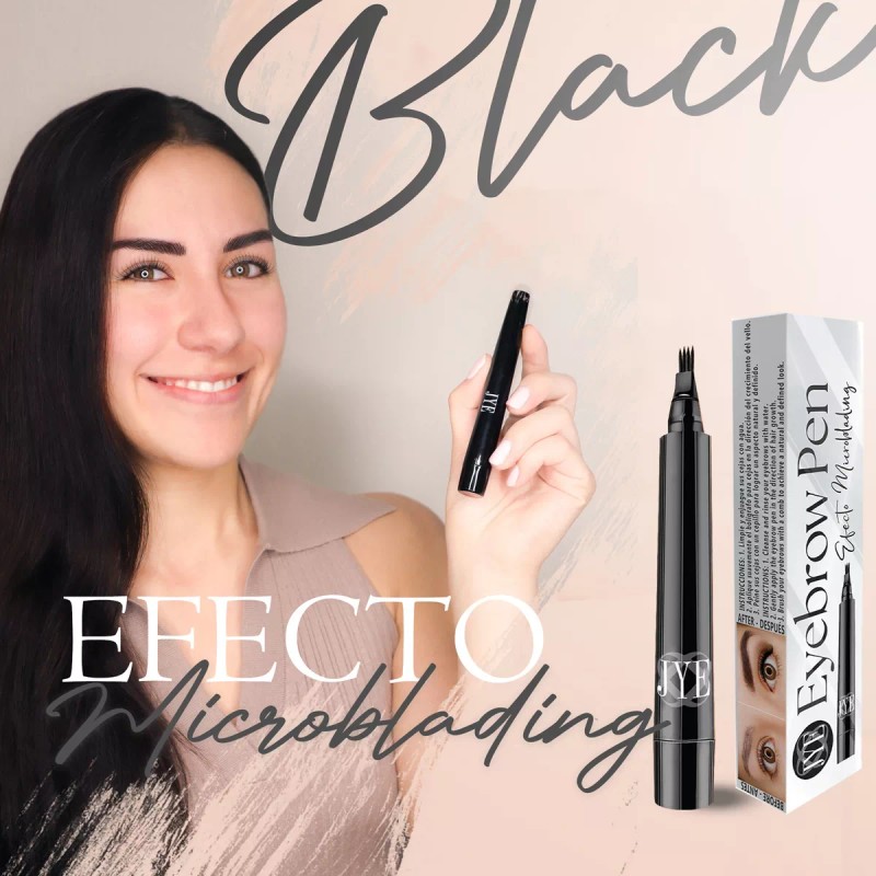 JYE Pincel Jye Boligrafo Efect Microblading Color Negro Eyebrow
