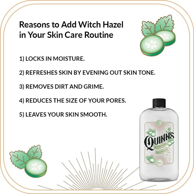 Quinn's Alcohol Free Witch Hazel with 16 oz Aloe Vera