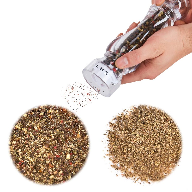 LHS Pepper Mill Grinder Salt Grinder Peppercorn Grinders with Adjustable