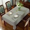 SASTYBALE Jacquard Tablecloth Flower Pattern Polyester Table Cloth Spill Proof