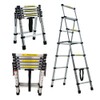 5+6 Steps(5.6ft + 6.6ft) AluminiumTelescoping Ladder Extension Ladder A-Frame Telescopic