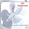 GOLDMAN SERVICE Aluminum Replacement Blades for Fan Motor Bottle Fan
