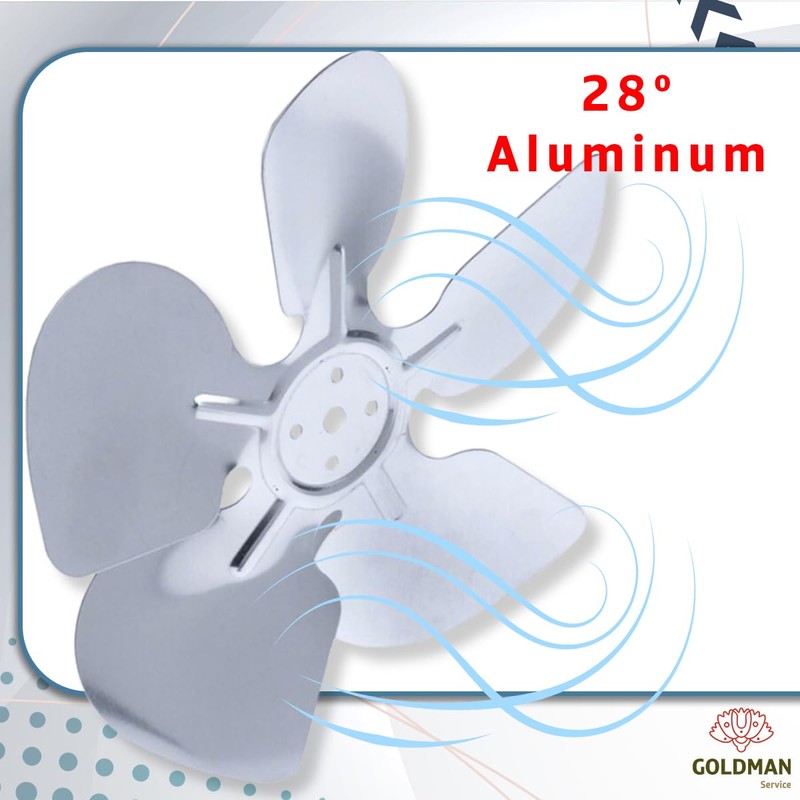 GOLDMAN SERVICE Aluminum Replacement Blades for Fan Motor Bottle Fan
