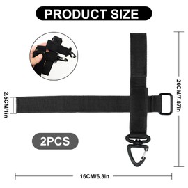 Pack of 2 Belt Glove Clip, Glove Holder, Multi-Purpose Glove Clips, Multi-Purpose Nylon Glove Hook, Adjustable Glove Hook Holder Black for Hiking, Skiing, Camping