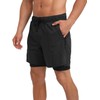 ECUPPER Mens Swim Trunks with Compression Liner 2 in 1