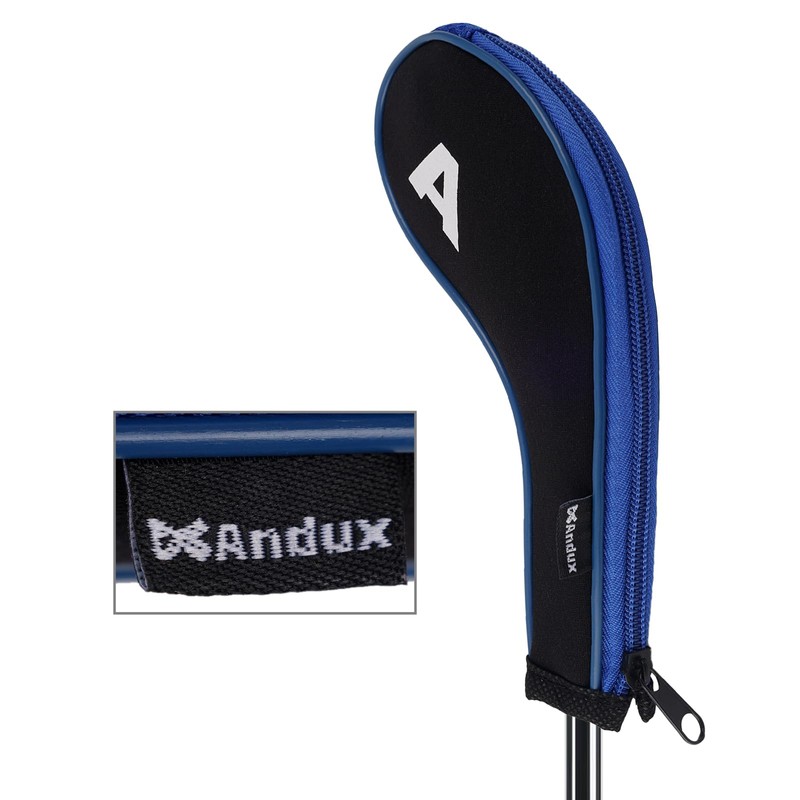 Andux Number Print Golf Iron Club Head Covers Long Neck