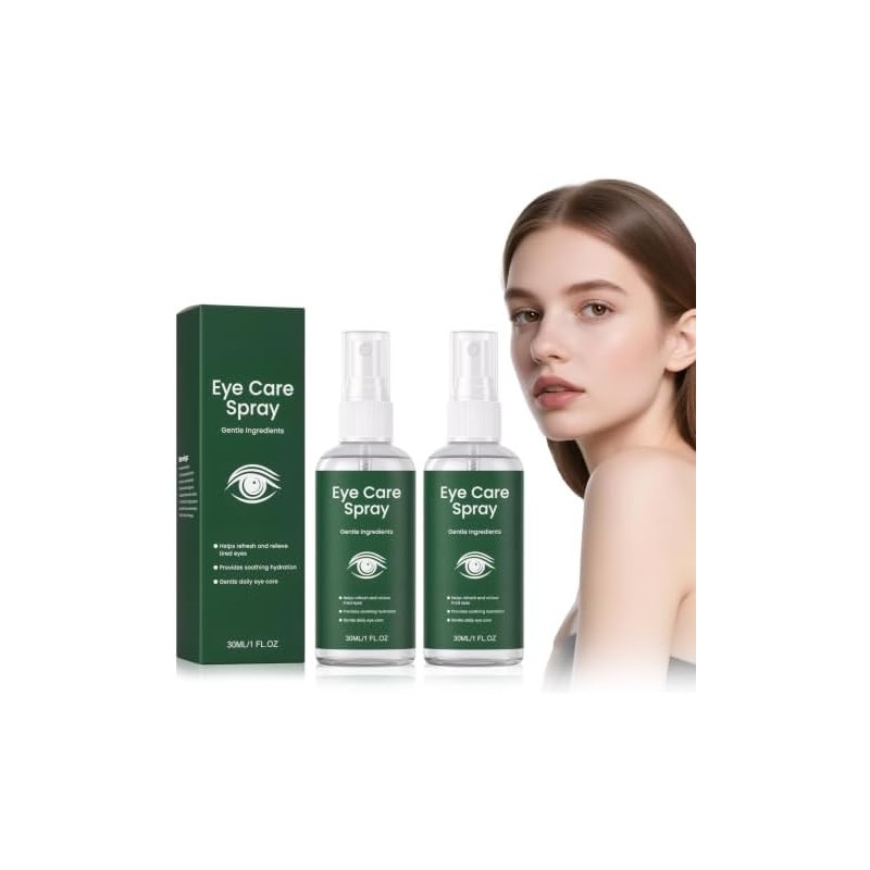 2PCS Spray Ocular de Luteína, Spray Hidratante Suave, 30ML*2