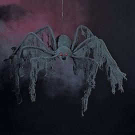 Fun Express 4 ft Large Huge Black Creepy Cloth Spider Halloween