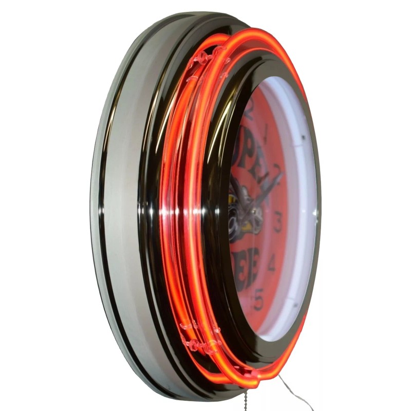 15" Dodge Super Bee Double Neon Clock Man Cave Garage