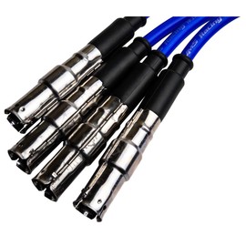 VMS RACING 11-14 10.2mm High Heat Performance Ignition Spark Plug Wires Set in Blue Compatible with Volkswagen Vw Jetta 2.0l Engines Only 2011-2014