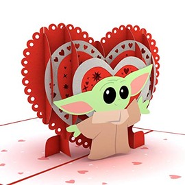 Lovepop Valentines Day Card for Her, Him - 3D Star Wars Greeting Pop-Up Cards - Grogu This is The Way - 5" x 7" - Blank Notecard & Envelope Included