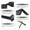NULOOQ Rectangle Polarized Sunglasses for Men – Women Aesthetic Thick