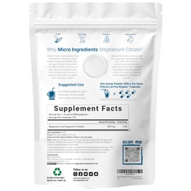 Pure Magnesium Powder, 2lbs | Magnesium Citrate Powder | Unflavored | Relaxation and Nutrient Utilization | Easily Absorbed | Non-GMO, Vegan