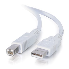 C2G USB Cable, USB 2.0 Cable, USB A to B Cable, 3.28 Feet (1 Meter), White, Cables to Go 13171