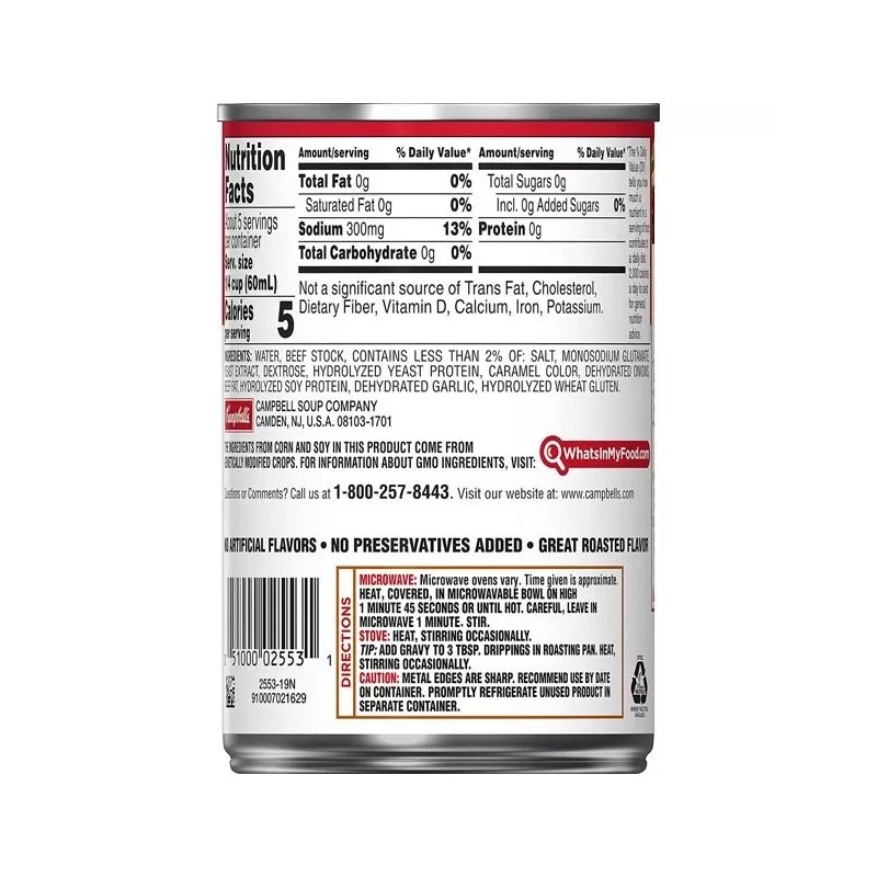 Campbell's 6 X Campbell's BEEF AU JUS Gravy 10.5oz Cans