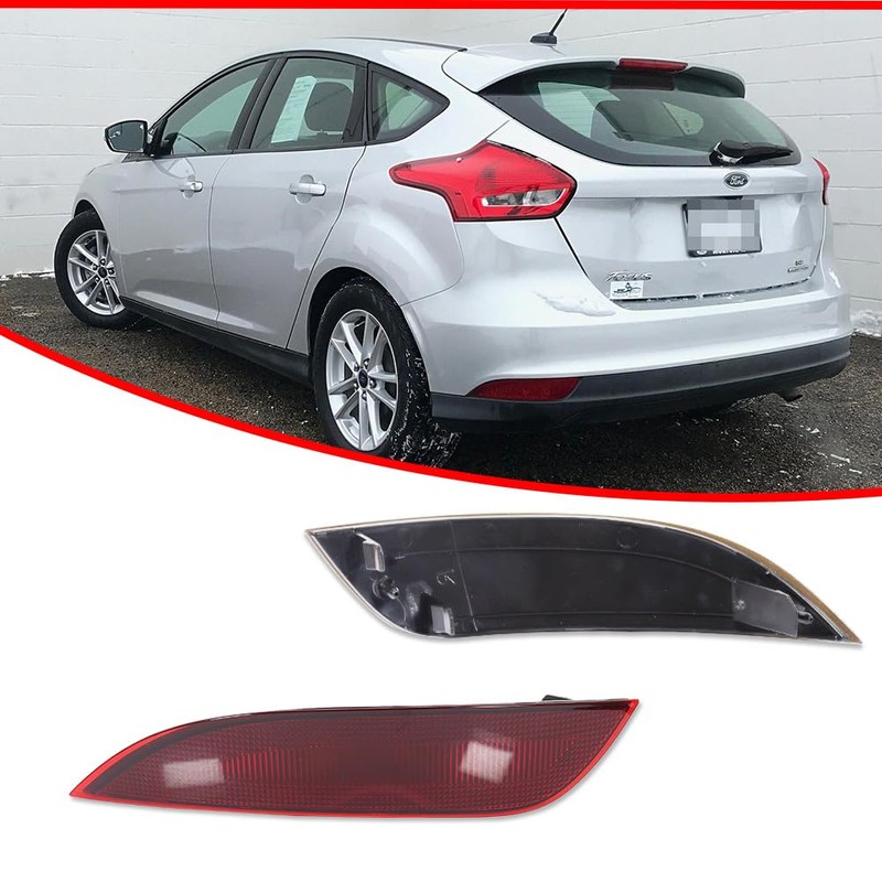 GTINTHEBOX Red Lens Rear Bumper Reflector Light Housings Assembly Compatible