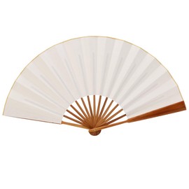 HONSHEN Folding Fan Chinese Style Hand Held Fans Bamboo Paper Traditional Chinese Arts Folding Fans with Gift Box (White Gift Fan)