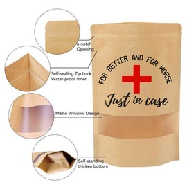 TyM Just in case printed Hangover Kit Bags - (6"x8") 10pcs Bachelorette Party Supplies Last Disco Party Favors Printed Paper Kraft Bags