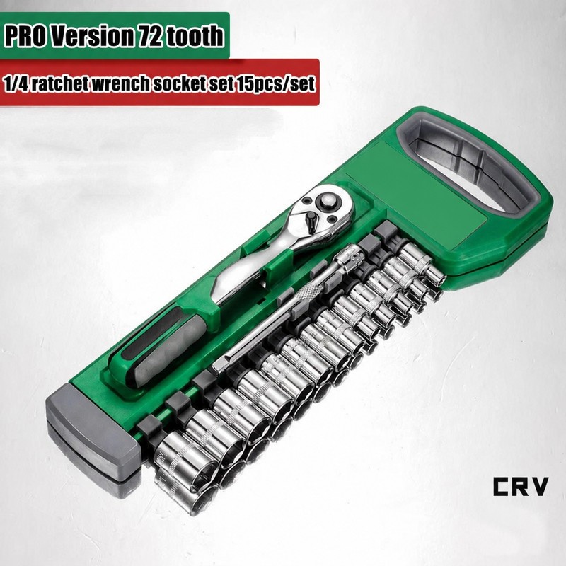 72-Tooth Ratchet Socket Set for Auto & Home Repair –