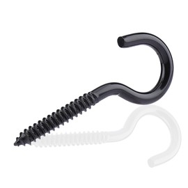 Screw Hooks, M8 x 100 mm, Black, Pack of 4 Ceiling Hooks, Stainless Steel, Heavy Hook Screw, Large, Hooks for Screwing Suitable for Hammocks, Awnings, Hanging Chairs, Rocking Chairs, Fixed Cable,