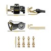 Ladder Rack Ratchet Straps with J-Hook (4 PCS), 1.4" Black