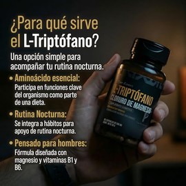 L Triptofano Magnesio B1 B6 60 Capsulas Tawr Elements - Suplemento para Hombre - Qué Es L Triptofano Cuándo Tomar L Triptofano para Qué Sirve - Rutina