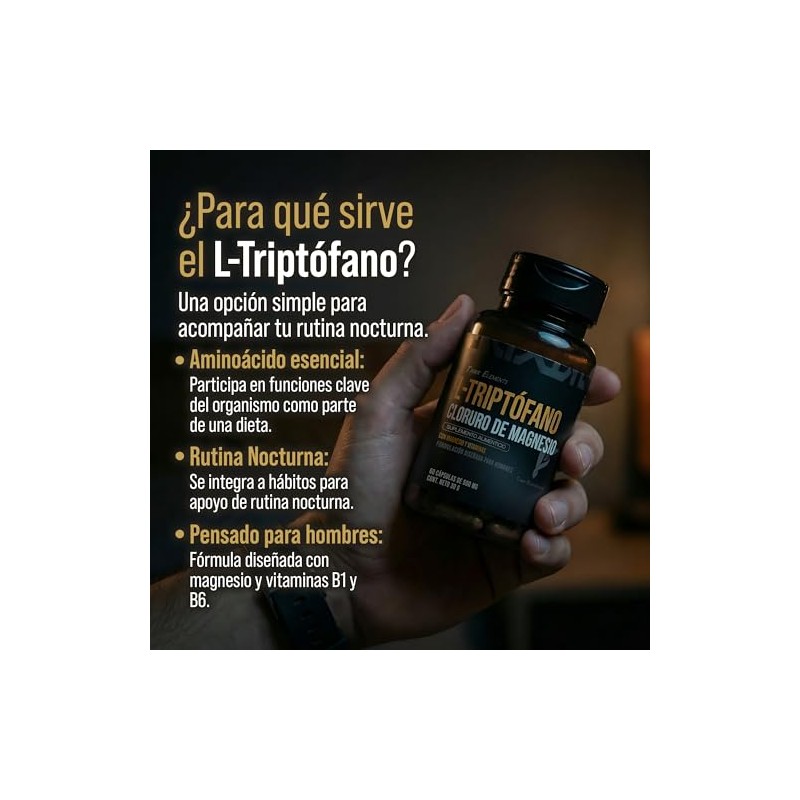 L Triptofano Magnesio B1 B6 60 Capsulas Tawr Elements -
