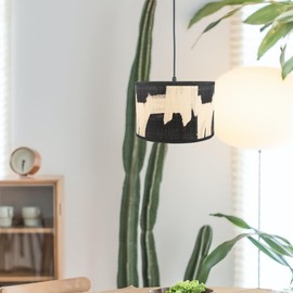 Drum Pendant Light Lamp Shade : Housoutil Bamboo Lamp Shade Vintage Chandelier Light Shade Replacement Lamp Cover for Floor Table Lamp