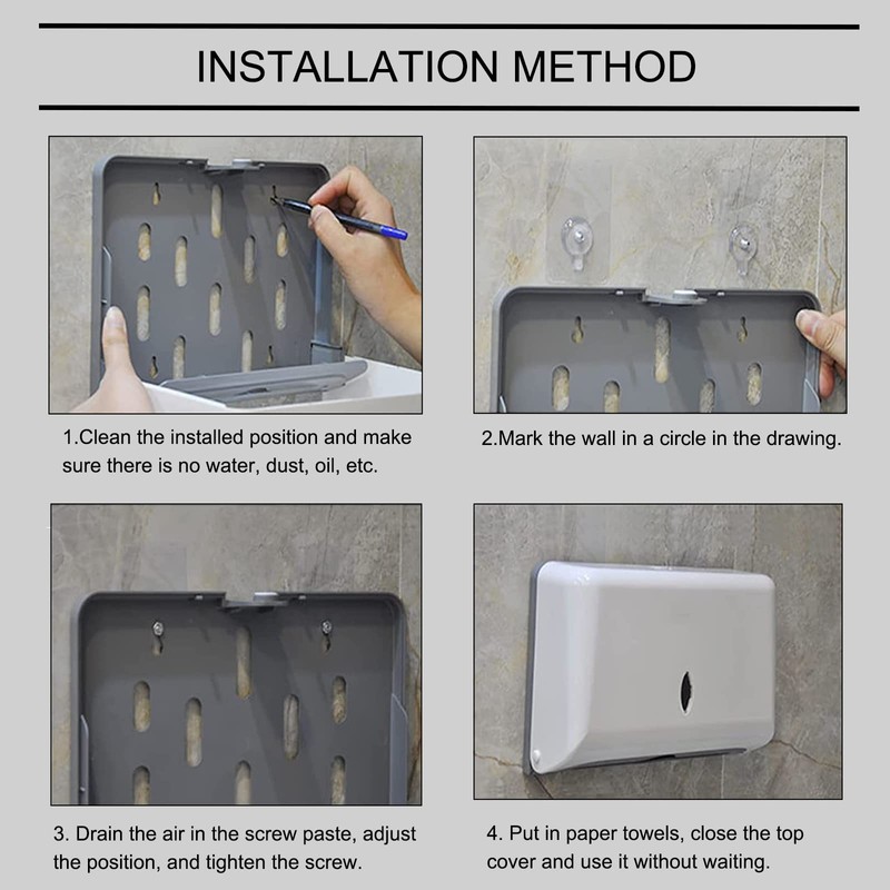 Paper Towel Dispenser - Wall Mounted Tissue Dispenser - Paper