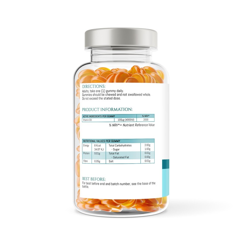 Vitamin D3 4000iu - High Strength 100μg - 5 Months