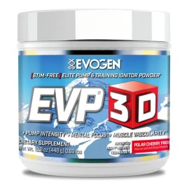 Evogen EVP 3D Preentreno Sin Estimulantes Sabor Polar Cherry Frost 448g                                                                               