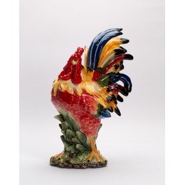 Cosmos Gifts Fine Ceramic Tuscany Country Farmhouse Rooster Figurine, 15-3/4" H